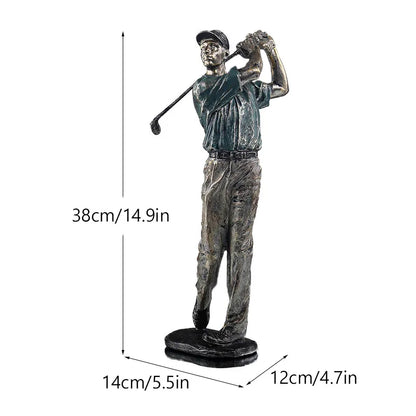 Decorbites™ Golf-Figur: Vintage-Golfer-Resin-Statue für Heim- und Büro-Dekoration