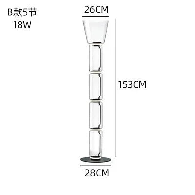 Decorbites™ Glas-LED-Stehlampenbodenleuchte: Modernes nordisches Design für Wohnzimmer- und Schlafzimmerdekoration
