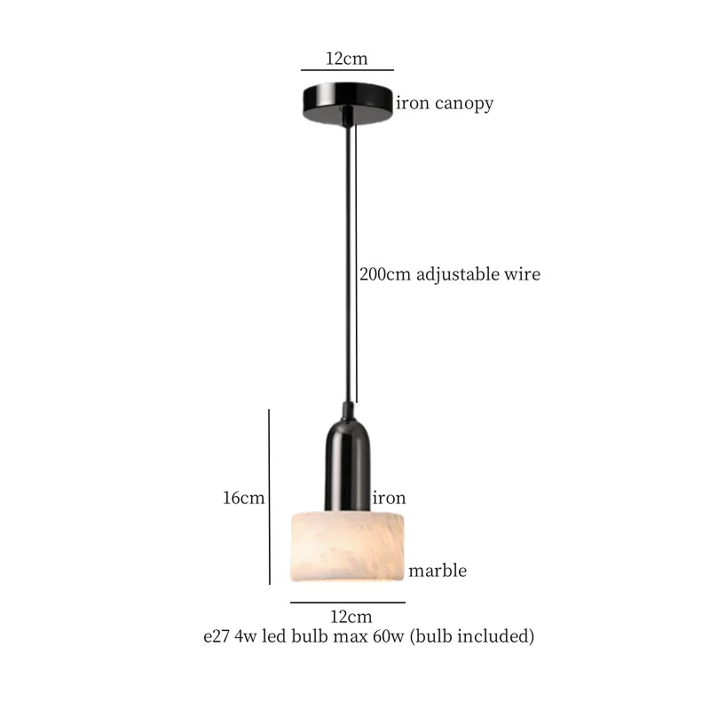 Decorbites™ Eisen-Marmor LED-Pendelleuchte Moderne Hängelampe Innenraumdekoration