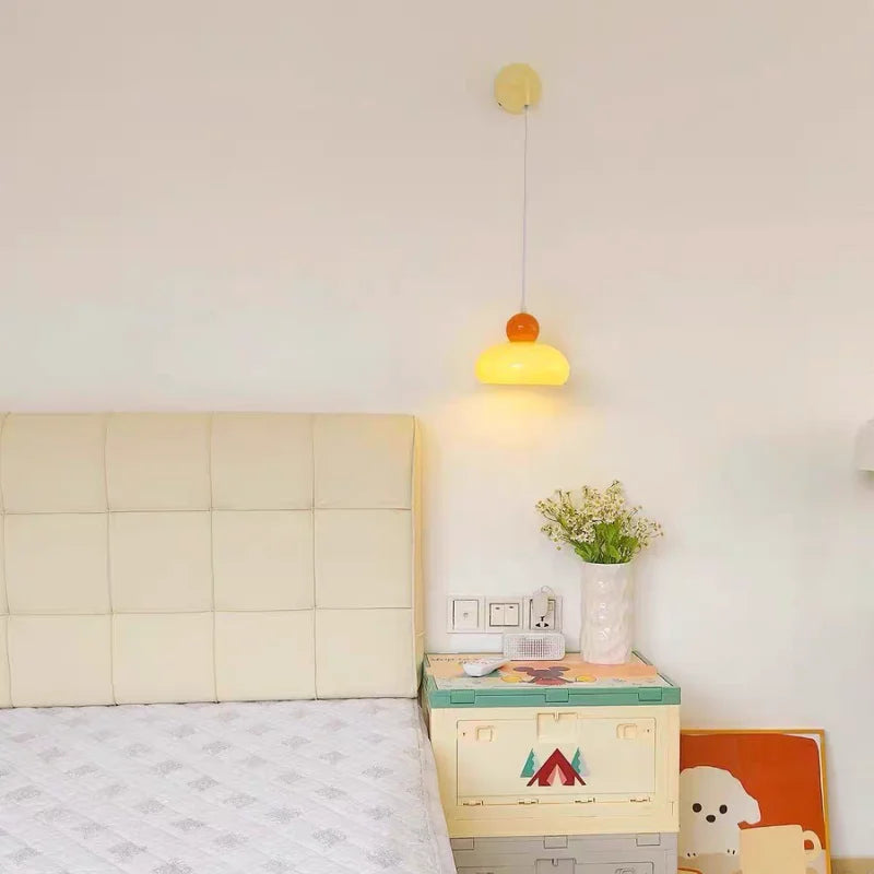 DecorBites™ Iron Nordic LED Wall Light Fixture Glass Adjustable Bedside Lamp