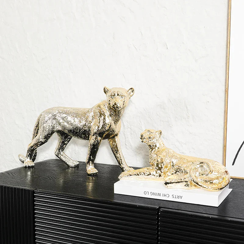 Decorbites™ Leopard-Resin-Skulptur - Heimdekoration Handwerkskunst & Tierfigur