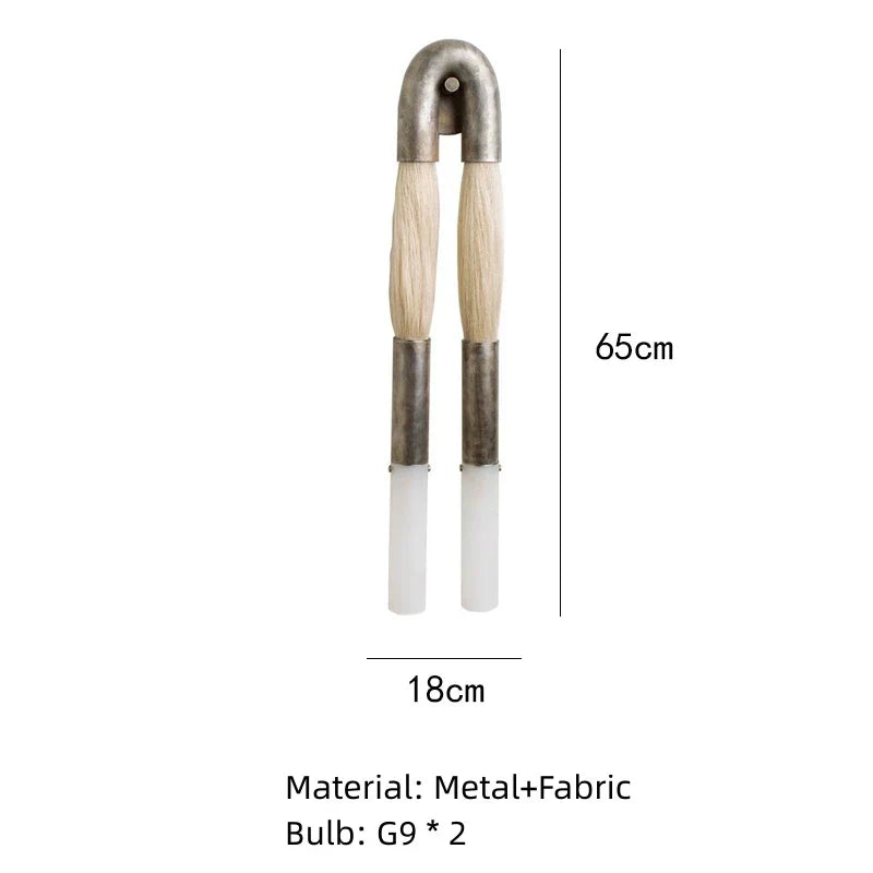 Decorbites™ Pferdehaar-Wandlampe Altgold Silber Schwarz Metall Stoff Licht