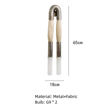 Decorbites™ Pferdehaar-Wandlampe Altgold Silber Schwarz Metall Stoff Licht