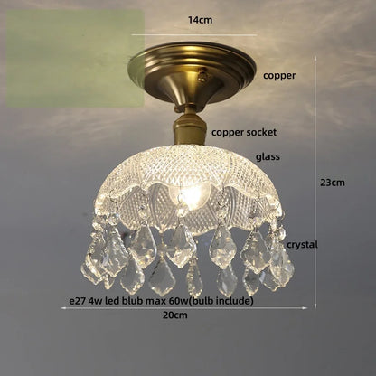 Decorbites™ Kristallglas Luxus-LED-Deckenleuchte für Flur, Schlafzimmer, Korridor und Innenraumdekoration