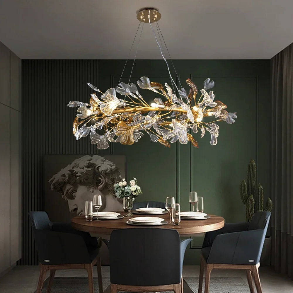Decorbites™ Kristallblattzweig-Kronleuchter – Elegante Beleuchtungseinrichtung für Schlafzimmer, Wohnzimmer, Esszimmer