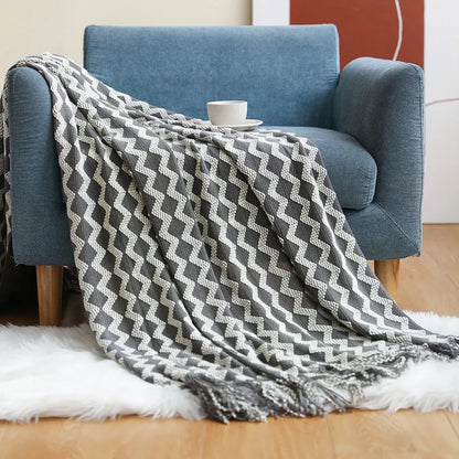 Decorbites™ Gemütliche Strick-Sofadecke - Winterliches Komfort für Zuhause und Home-Office-Nickerchen