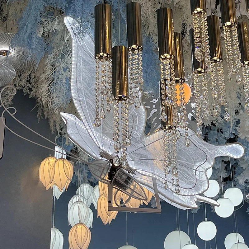 Decorbites™ LED-Schmetterlingsflügel-Spitzen-Hängeleuchten für romantische Dekoration und Partyleuchten
