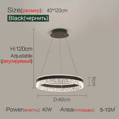 Modern White Ring LED Pendant Light