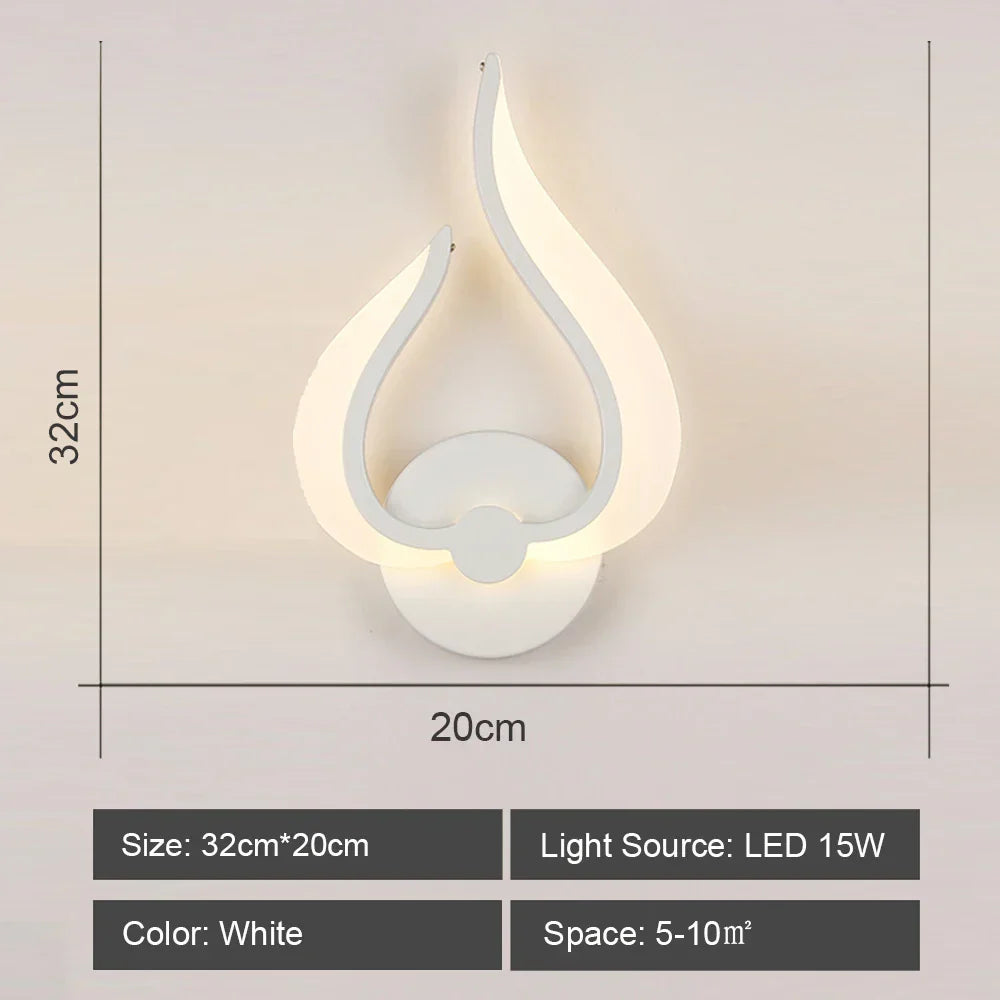 Decorbites™ LED Wandarmatur aus Acryl für Schlafzimmer und Flur, Stil einer Kronleuchter