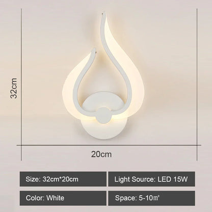 Decorbites™ LED Wandarmatur aus Acryl für Schlafzimmer und Flur, Stil einer Kronleuchter