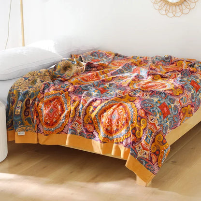 DecorBites™ Cotton Throw Blanket - King Size, Soft & Breathable