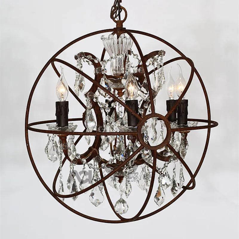 Decorbites™ Kristall-Erdvogelkäfig-Kronleuchter: Vintage-Industrial-LED-Kerzenlicht für Kirche und Loft