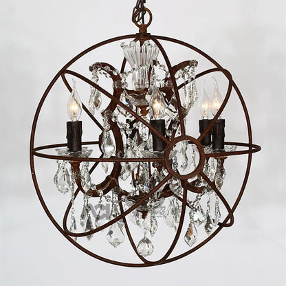 Decorbites™ Kristall-Erdvogelkäfig-Kronleuchter: Vintage-Industrial-LED-Kerzenlicht für Kirche und Loft