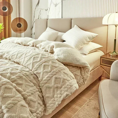 Decorbites™ Kuschelige Kaschmir-Decke-Duvet-Cover - Weiche Warme Fleece-Bettwäsche für Betten