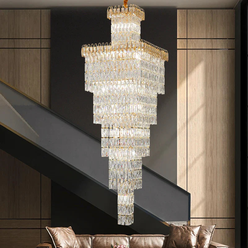 Decorbites™ Kristall-Hohlkristall-Treppen-Chandelier für Duplex-Villa und Hotel-Lobby