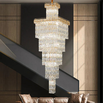 Decorbites™ Kristall-Hohlkristall-Treppen-Chandelier für Duplex-Villa und Hotel-Lobby
