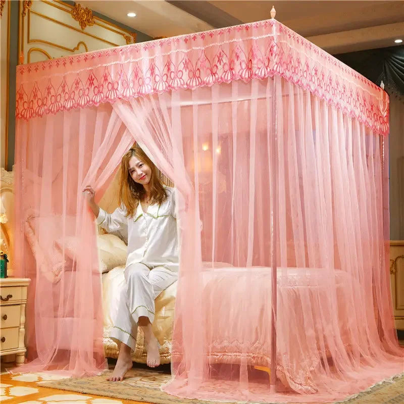 Lace Pleated Bed Canopy