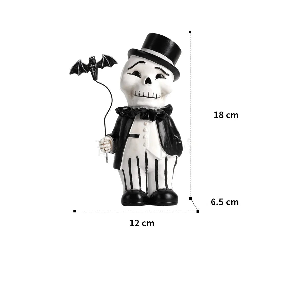 Decorbites™ Cartoon-Skelett-Herr Bat Halloween-Statue Heimdekoration Figur