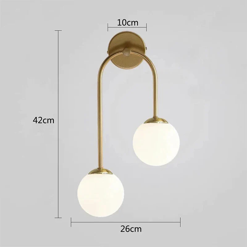 Decorbites™ Glasball-LED-Wandleuchte für modernes Wohnzimmer-Dekor