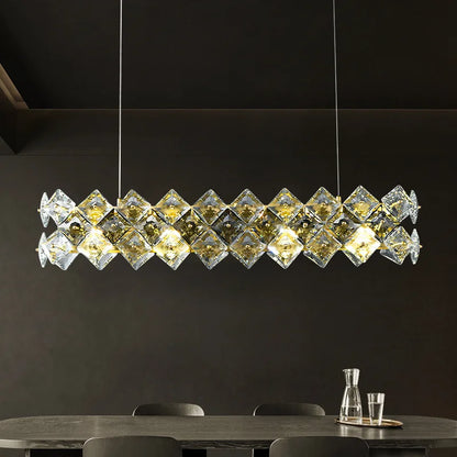 Decorbites™ Kristall-Runder Kronleuchter: Moderne Beleuchtung für das Esszimmer, nordischer Stil Dekoration