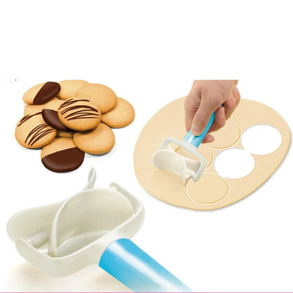 DecorBites™ Dough Cutter and Dumpling Maker: Kitchen Pastry Tools for Homemade Dumplings, Pies, and Cookies