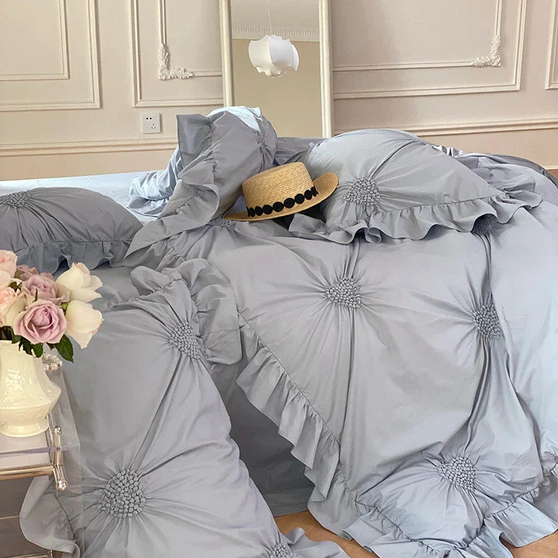 Heart Pleat Cotton Bedding