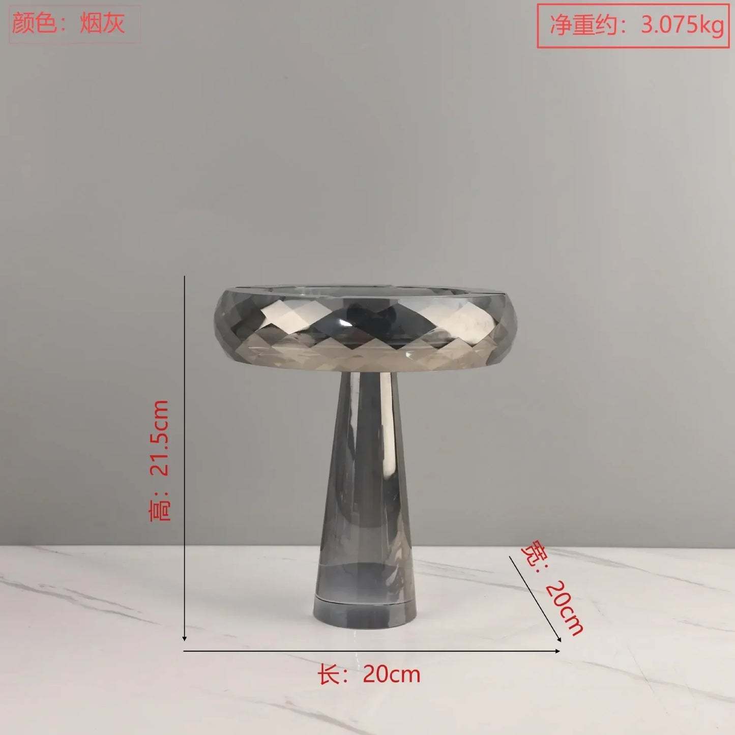 Decorbites™ Geometrische Glas-Frucht-Schale Schmuck-Aufbewahrungstablett Heimdekorationstablett