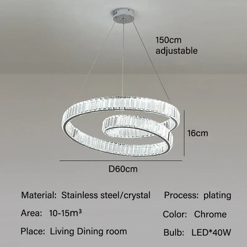 Decorbites™ Crystal-LED-Pendantleuchten: Moderner Luxus-Kronleuchter für Wohn- und Esszimmer
