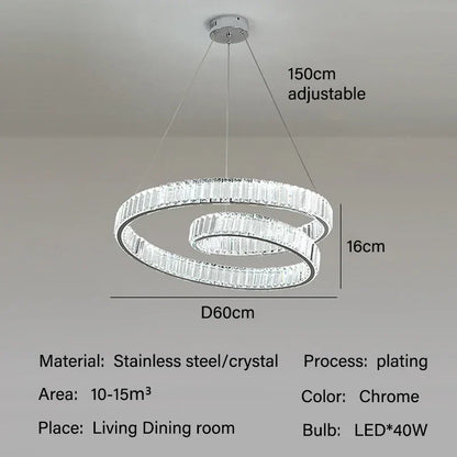 Decorbites™ Crystal-LED-Pendantleuchten: Moderner Luxus-Kronleuchter für Wohn- und Esszimmer