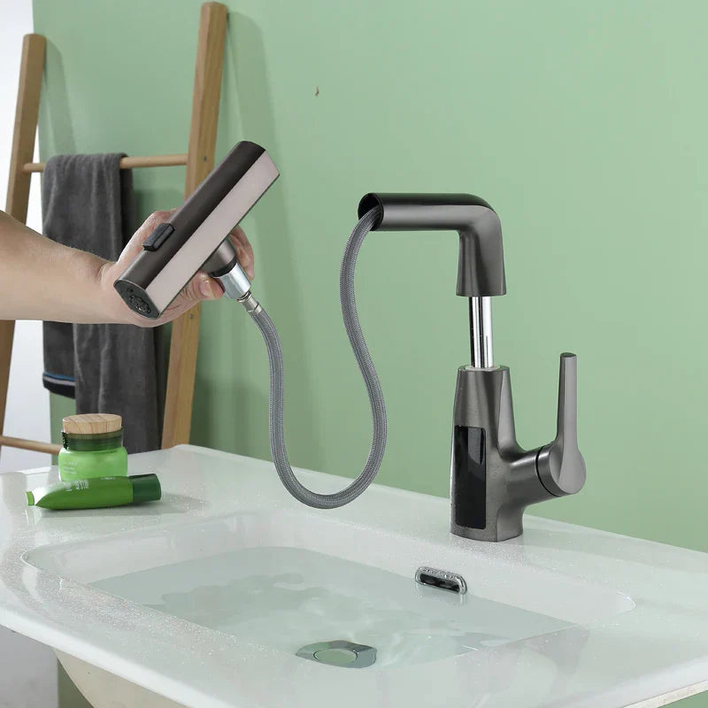 DecorBites™ Digital Display Waterfall Basin Faucet Cold Hot Mixer Rotating Sink Tap