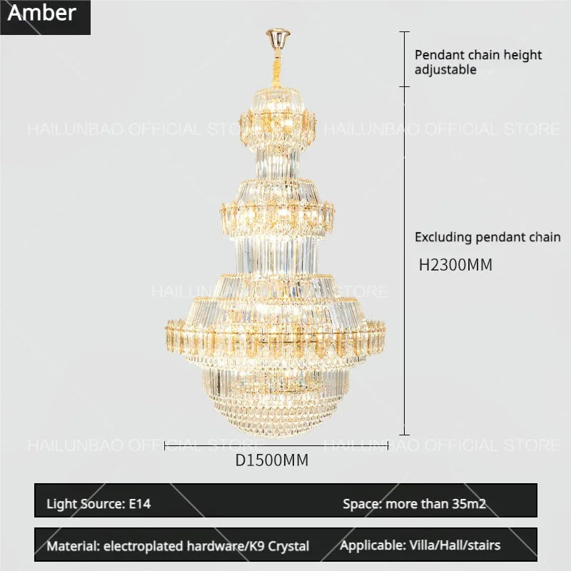 Decorbites™ Kristall-Leuchter: Villa High Wohnzimmer Luxusbeleuchtung