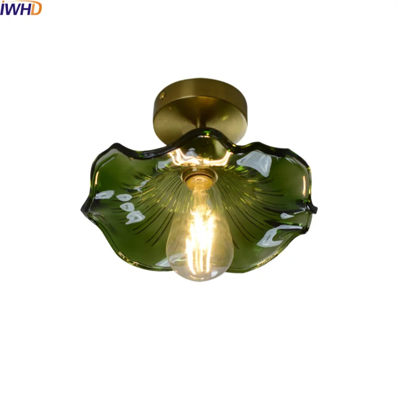 Decorbites™ Grüne Glas-LED-Deckenleuchte für die Beleuchtung von Wohnzimmer, Flur und Heim