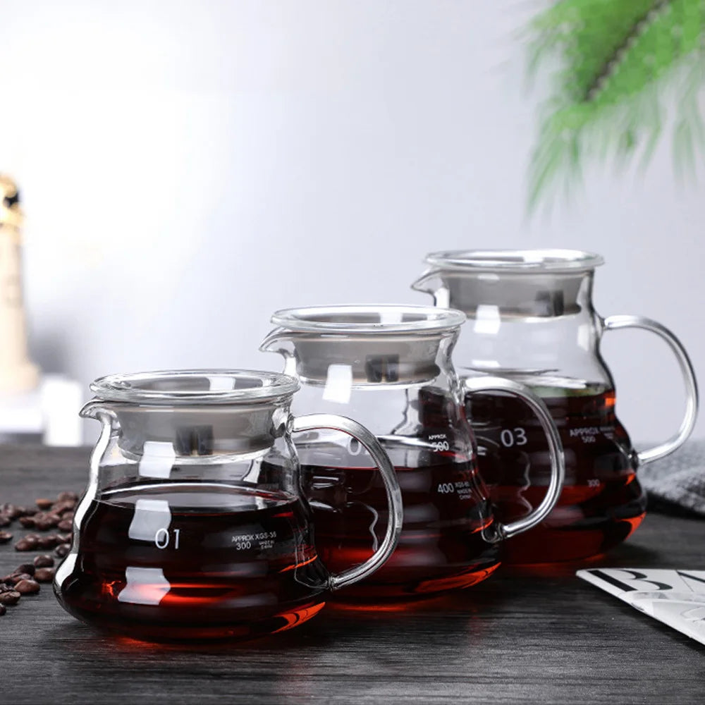 Decorbites™ Glas-Pour-Over-Kaffeemaschine Topf Barista-Brauer Filter-Dripper - 800 ml