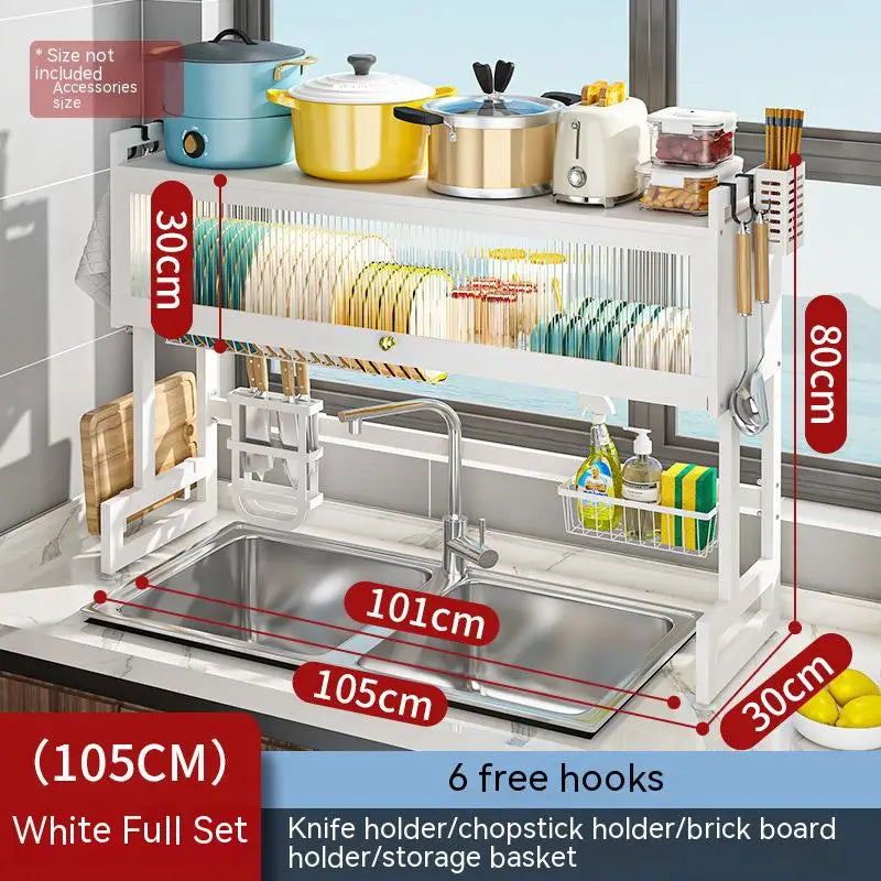 Decorbites™ Küchenschrank-Organizer-Regal für Spüle Gewürz Besteck Aufbewahrung