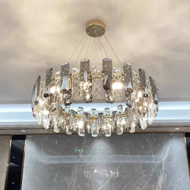 Decorbites™ Kristall-LED-Kronleuchter: Moderne Luxusraumdekoration Pendelleuchte für Zuhause, Schlafzimmer, Restaurant & Decke