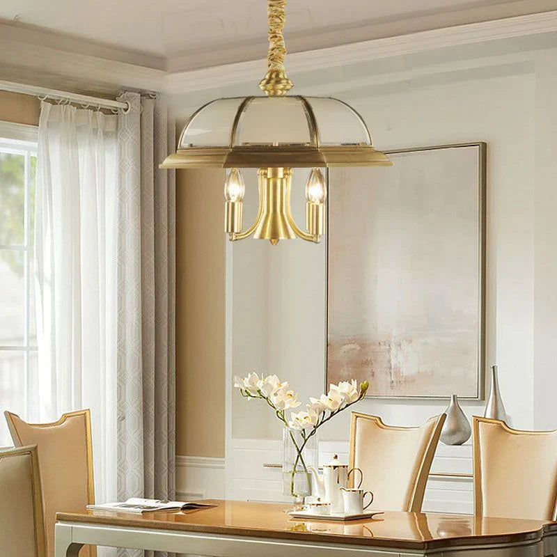 Decorbites™ Eisen-Bronze-Hängelampe Glas Retro Modern Wohnzimmerlampe