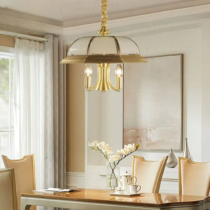 Decorbites™ Eisen-Bronze-Hängelampe Glas Retro Modern Wohnzimmerlampe