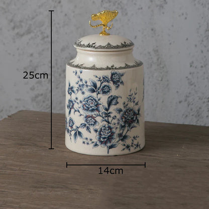 Decorbites™ Libellendeckel-Aufbewahrungsglas - Runder Kosmetik-Schmuckkasten Bonbonpot Aroma-Dose