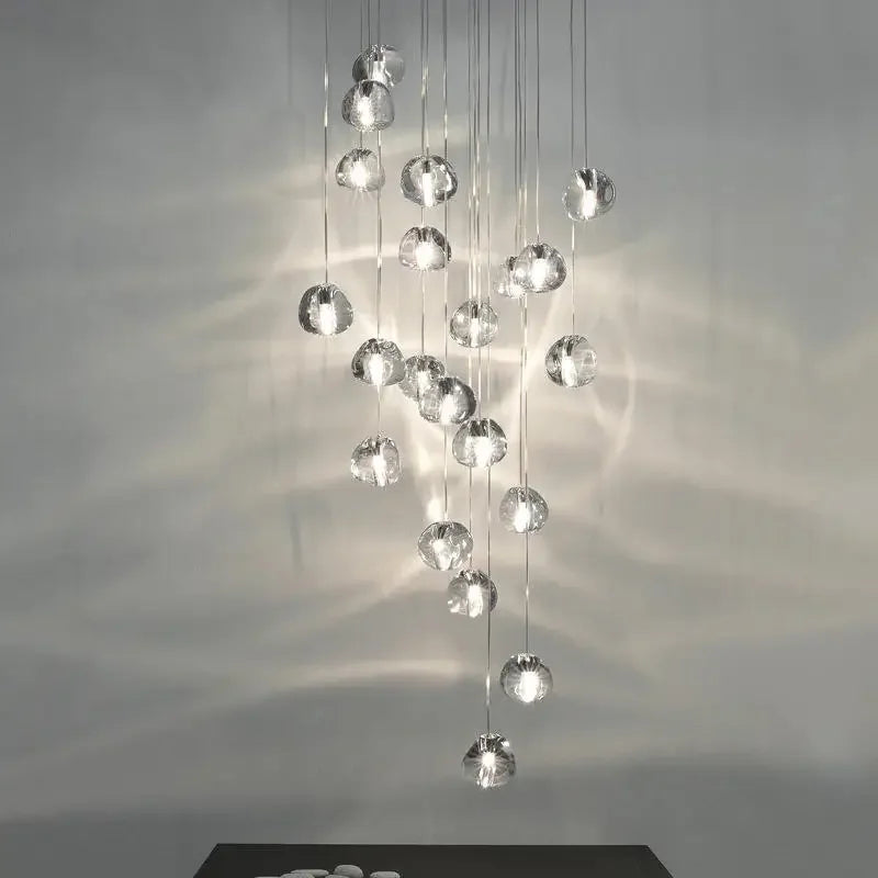 Decorbites™ Kristallkugel-Leuchter: Moderner LED-Treppenleuchter für Wohnzimmer und Küche