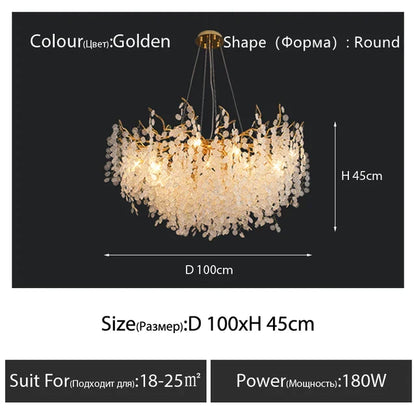 Decorbites™ Kristall-LED-Kronleuchter: Elegantes nordisches Ast-Design für Wohnzimmer, Hotel, Essbereich