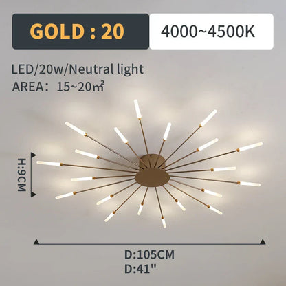 Decorbites™ LED-Feuerwerk-Anhängerlampen – Moderne Kronleuchterbeleuchtung für Wohnzimmer und Schlafzimmer