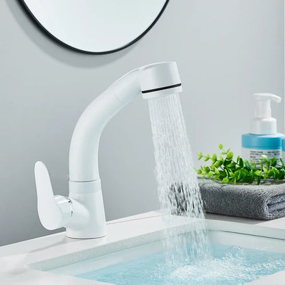 DecorBites™ Lift-Up Bathroom Sink Faucet Chrome Finish 360-degree Rotation Water Mixer