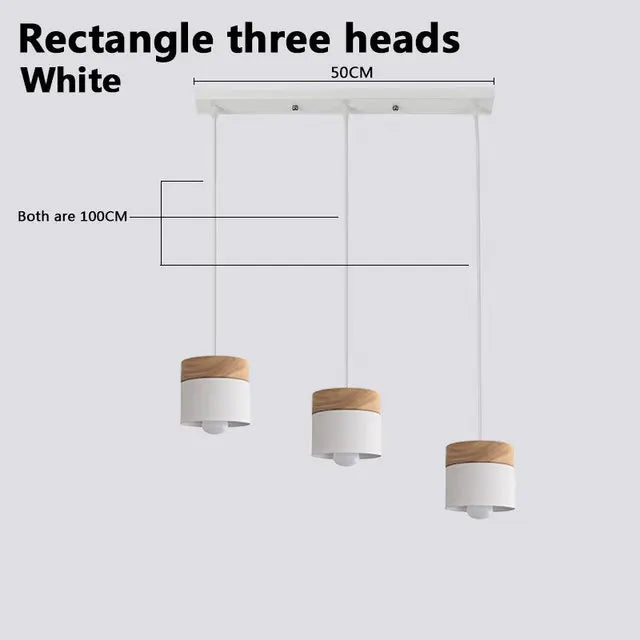 Decorbites™ Bunte Holz-Eisen-Hängeleuchten für modernes nordisches Wohnzimmer-Dekor