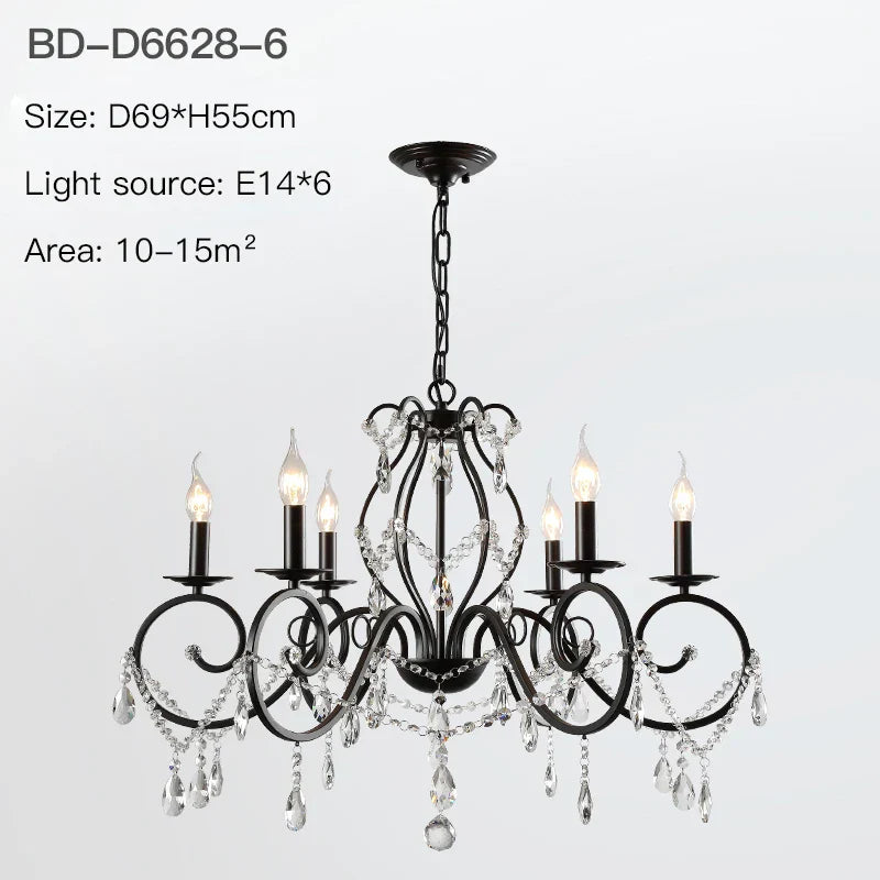 DecorBites™ Crystal Candle Chandelier for Bedroom and Living Room Lighting