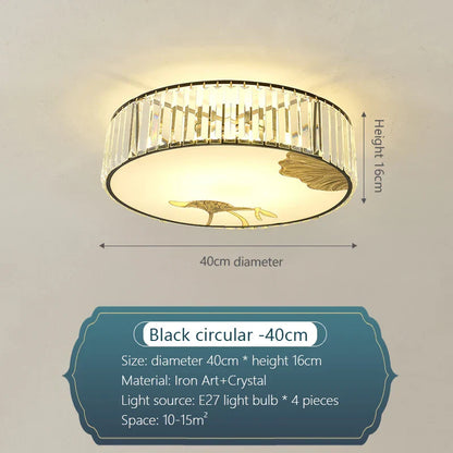 DecorBites™ Crystal Round Ceiling Light - Modern Warm Bedroom Atmosphere