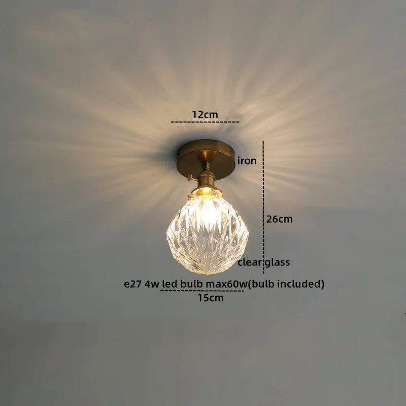 Decorbites™ Grüne Glas-LED-Deckenleuchte für die Beleuchtung von Wohnzimmer, Flur und Heim