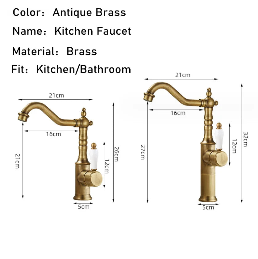 Decorbites™ Gold Luxus-Küchenarmatur für Haushaltsspüle, Heiß- und Kaltwassermischer
