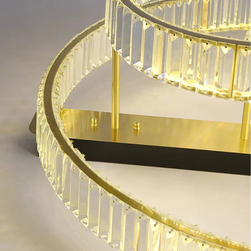 Gold Crystal Copper Ceiling Lamp