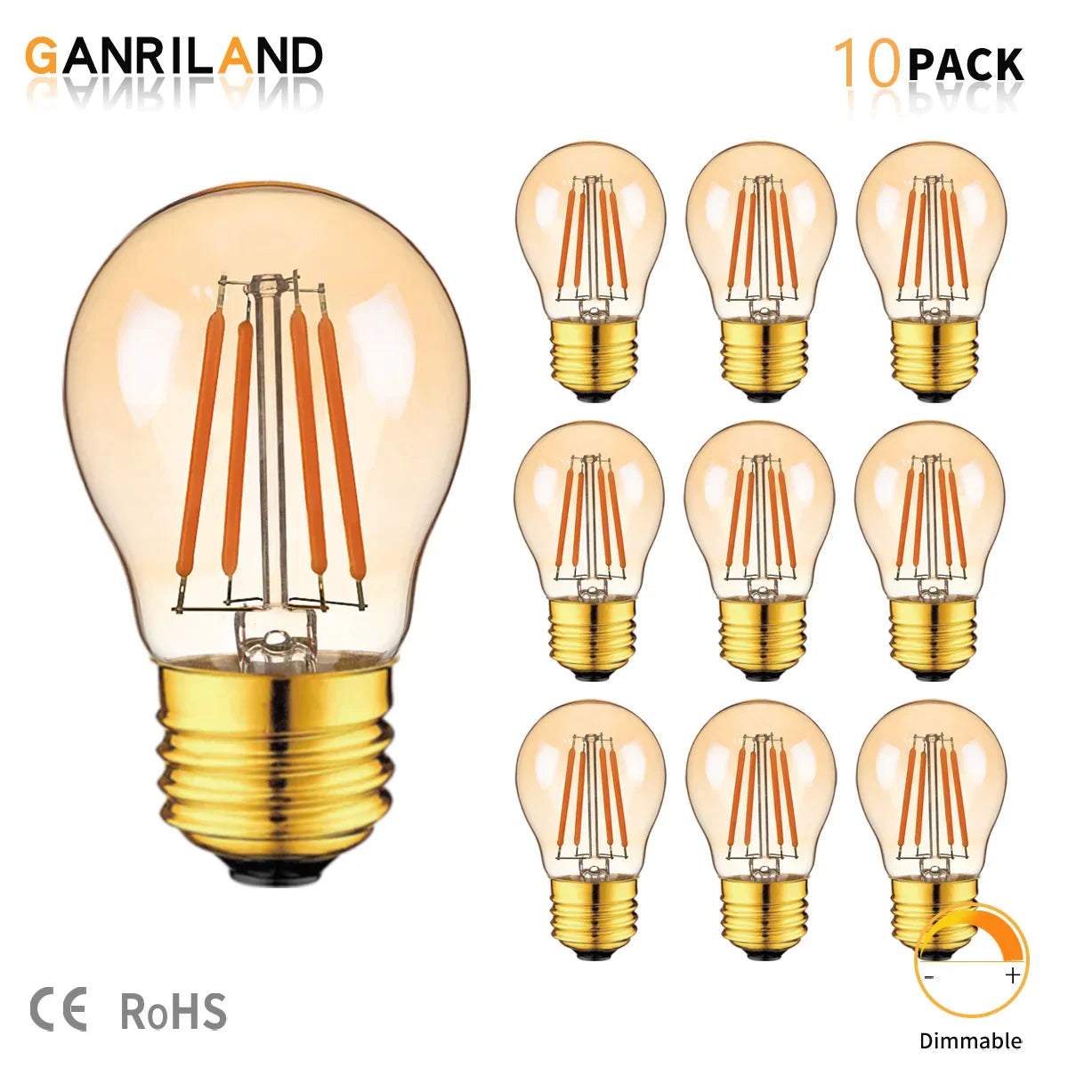 Decorbites™ 4W dimmbare LED-Filament-Birnenleuchte E27-Sockel Bernstein-Glas Vintage Antik-Lampe
