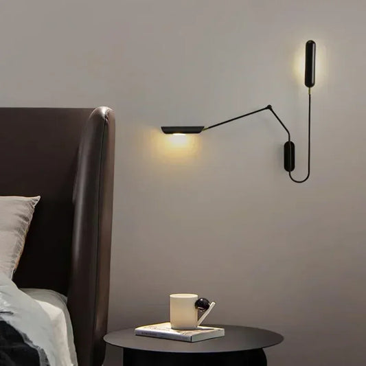 Decorbites™ verstellbare Vintage-Wandleuchte für das Bettenlesen mit flexibler Langarm